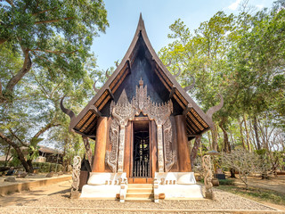 Fototapeta premium Baan Dam, Black House, the black temple in Chiang Rai, Thailand.