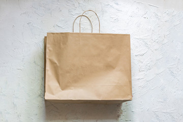 shopping paper bag mock up copy space