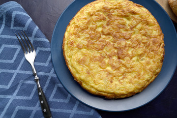 traditional spanish omelette with potatoes
