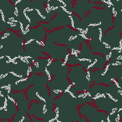 Ufo camouflage of various shades of green, red and white colors