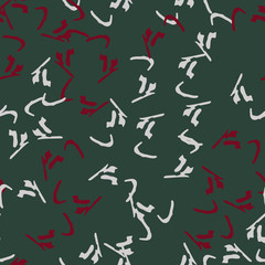 Ufo camouflage of various shades of green, red and white colors