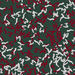 Ufo camouflage of various shades of green, red and white colors