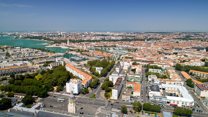 Obraz premium Aerial photography of La Rochelle city in Charente Maritime
