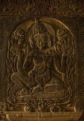 Fototapeta na wymiar Lovely statue in the interior of a temple in Bagan, Myanmar