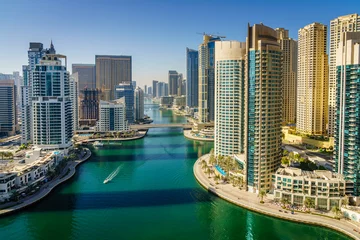 Crédence de cuisine en verre imprimé Dubai Marina de Dubaï