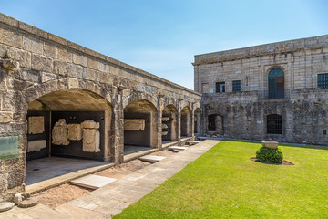 La Coruna, Spain. Courtyard of the castle of San Anton, XVI century