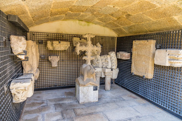 La Coruna, Spain. Archaeological artifacts in the castle of San Anton