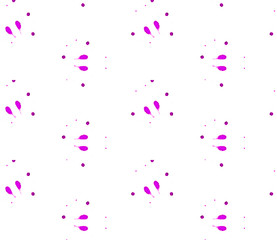 Pink splatter seamless pattern. Hand drawn waterco