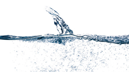 Underwater bubbles isolated on white background