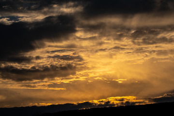 sunset in the sky