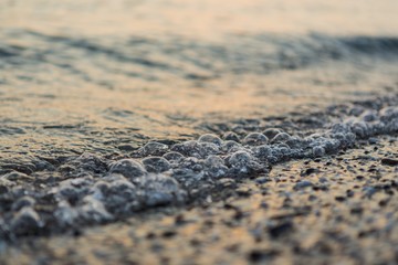 Wave of the Sea on a Beach