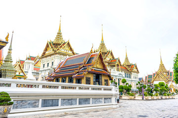 One landmark of the Grand Palace is a complex of buildings at the heart of Bangkok, Thailand. 