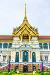 Fototapeta premium One landmark of the Grand Palace is a complex of buildings at the heart of Bangkok, Thailand. 