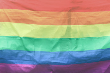 Textured light rainbow LGBT Flag copy space