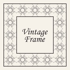 Decorative frame and border in rectangle proportions. Retro vintage ornamental modern art deco luxury element for design.