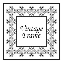 Decorative frame and border in rectangle proportions. Retro vintage ornamental modern art deco luxury element for design.
