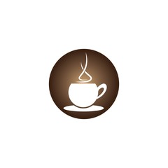 Coffee cup logo template vector icon