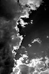 Skyscape / Germany: Impressive cloudscape over Eastern Thuringia on a tempestuous afternoon in July