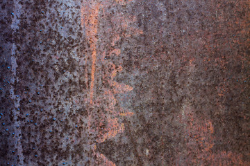 texture of rusty metal with smudges