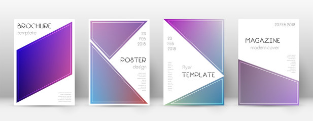 Flyer layout. Triangle outstanding template for Br