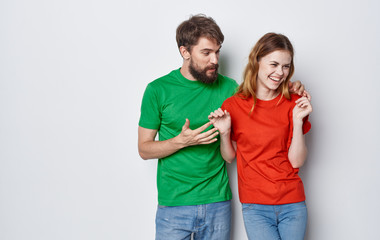 Fototapeta premium young boy and girl