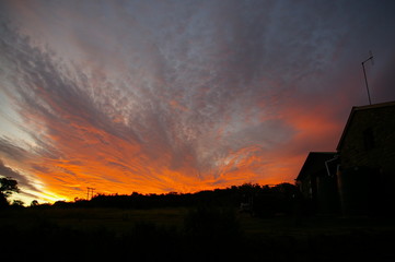 stormy sky at sunset