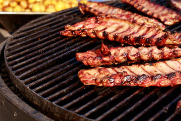 Ribs on the grill