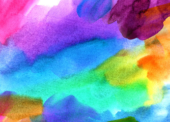 Fototapeta na wymiar watercolor background, texture, paper, abstract, colorful, rainbow