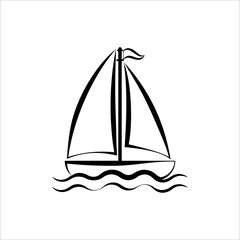 Boat Icon, Boat On Water Icon