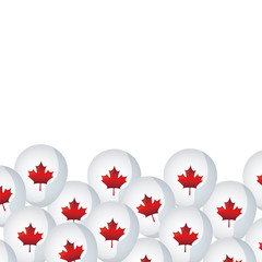 balloons helium with maple leafs canada
