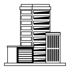 urban buildings construction properties cartoon