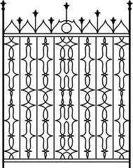 Wrought Iron Gate, Ornamental Design