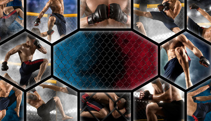 MMA sport collage