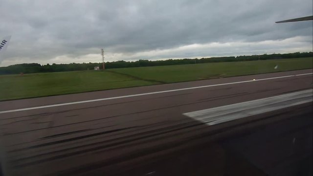Airplane Take Off From Stansted Airport.
