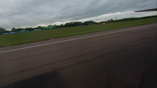 Airplane Take Off From Stansted Airport.