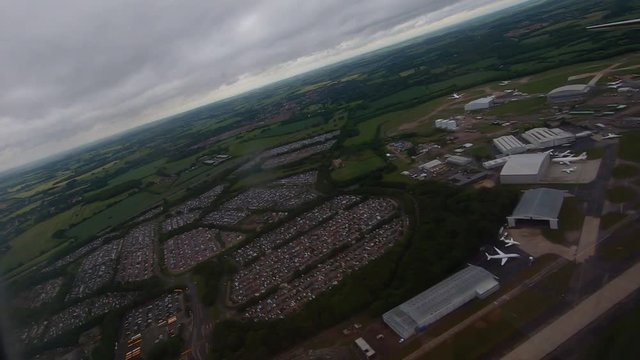 Airplane Take Off From Stansted Airport.