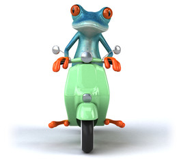 Fun frog- 3D Illustration