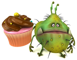 Fun germ - 3D Illustration