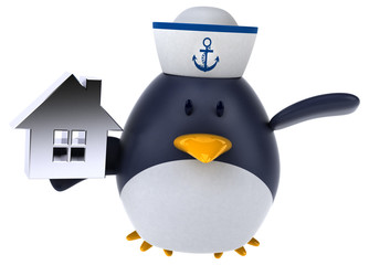 Fun penguin - 3D Illustration