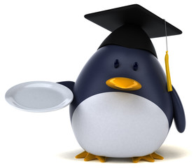 Fun penguin - 3D Illustration