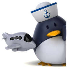 Fun penguin - 3D Illustration