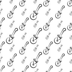 Pizza Cutter Icon Seamless Pattern, Pizza Slice Cutter Seamless Pattern