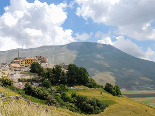 Fototapeta premium Ancient village of Castelluccio di Norcia, Umbria, Italy.
