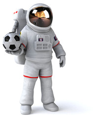Obraz na płótnie Canvas Fun astronaut - 3D Illustration