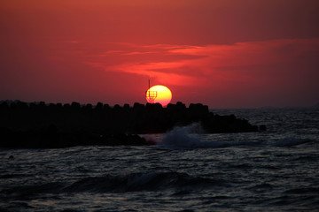 Sonnenuntergang in Malia