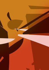 Colorful abstract background. geometric shapes. Poster.