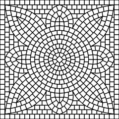 Obraz premium Ancient mosaic ceramic tile pattern.