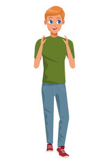 Young man with casual clothes