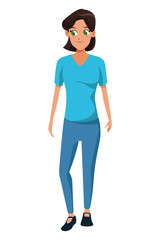 Young woman with casual clothes