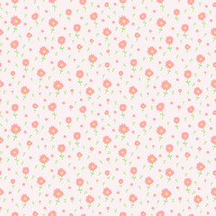 Pink blossom flower seamles pattern